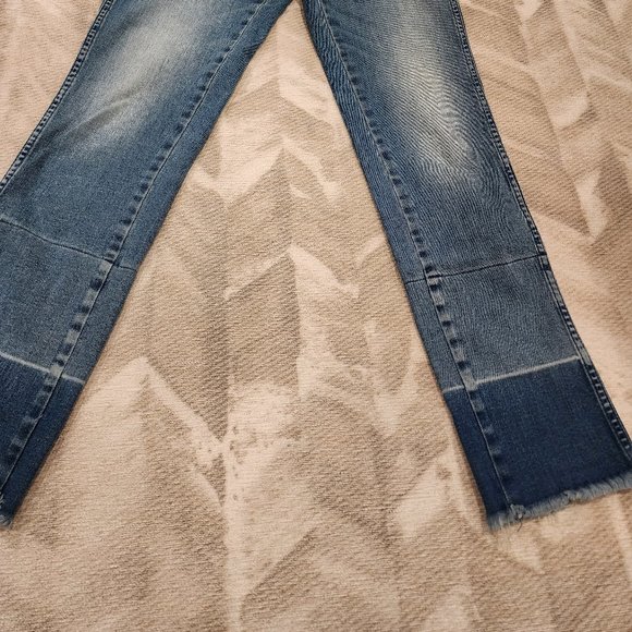 ANINE BING straight leg jean with patchwork hem size 25 - Picture 3 of 11